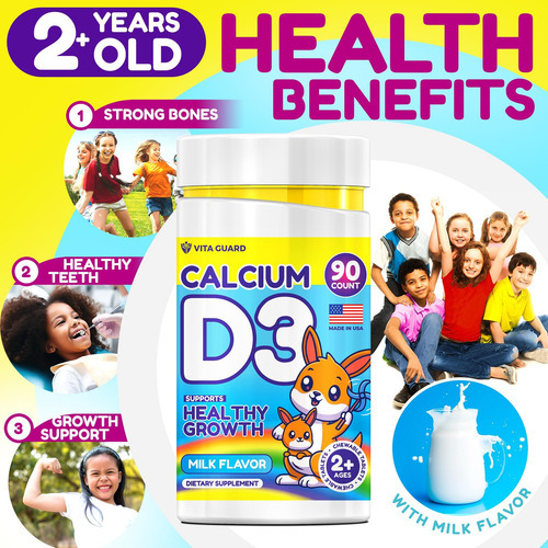 Comprimidos Mastigáveis ??vita Guard Calcium D3 Para Criança - Imagem 4