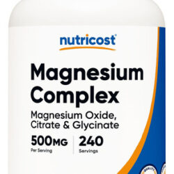 Complexo De Magnésio Nutricost 500 Mg, 240 Cápsulas - Óxido