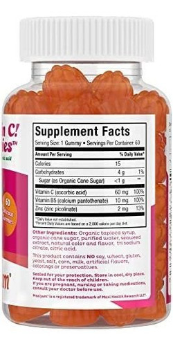 Vitamina C Maxi Yum 60 Mg 60 Cápsulas - Imagem 5