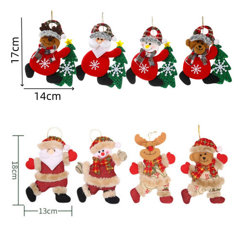 8 Peças De Bonecas De Natal Para Crianças Fofas, Decorações - Imagem 3