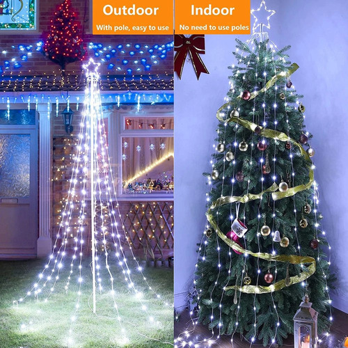 Decorações De Natal, Luzes Led De Estrela De Árvore De Natal - Imagem 6