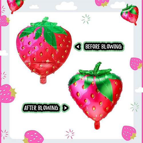 50 Unidades De Balões De Morango Sweet Strawberry Foil Mylar - Imagem 5