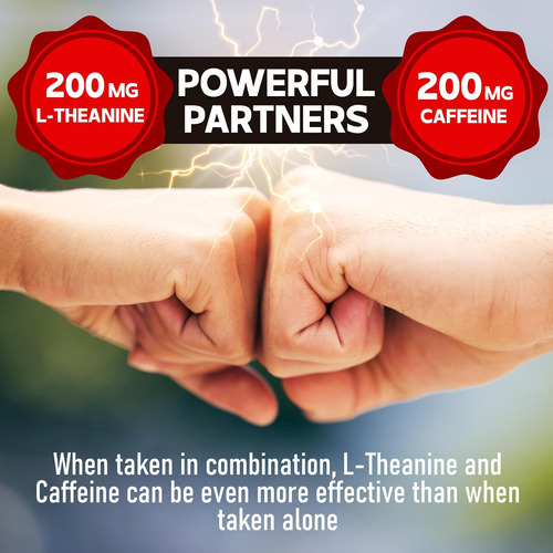 Cápsulas De 200mg De L -teanina E Pílulas De Cafeína Pura 20 - Imagem 6