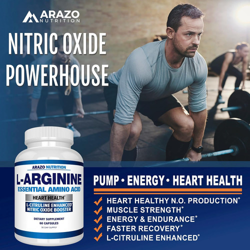 Arazo Nutrition Premium L Arginina - 1340mg Óxido Nítrico... - Imagem 4