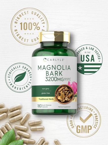 Casca De Magnólia Carlyle 3200 Mg | 180 Cápsulas Em Pó | Sup - Imagem 5