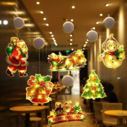Ventosas De Luz De Natal Com Lâmpada Led Para Decoração De N