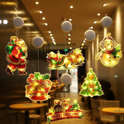 Ventosas De Luz De Natal Com Lâmpada Led Para Decoração De N