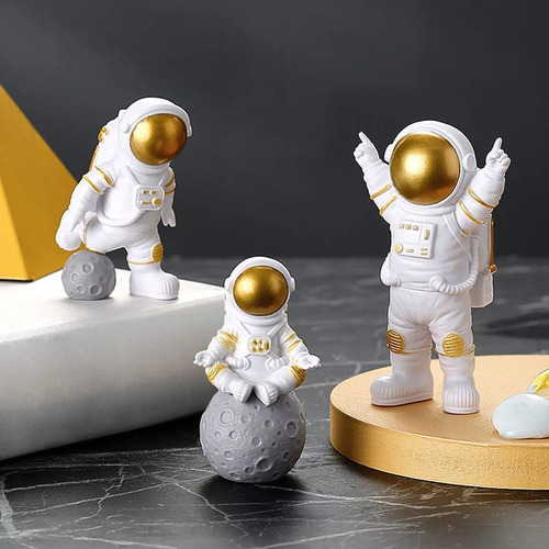 Estatueta De Astronauta De 4 Peças, Decoração De Estátua De - Imagem 13