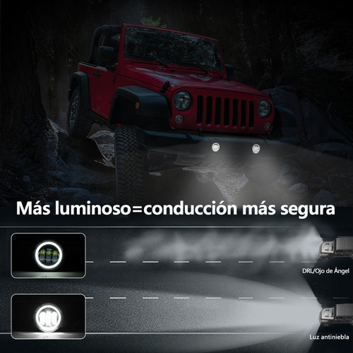 1 Par De Faróis De Neblina Led Angel Eye De 4 Polegadas Para - Imagem 8