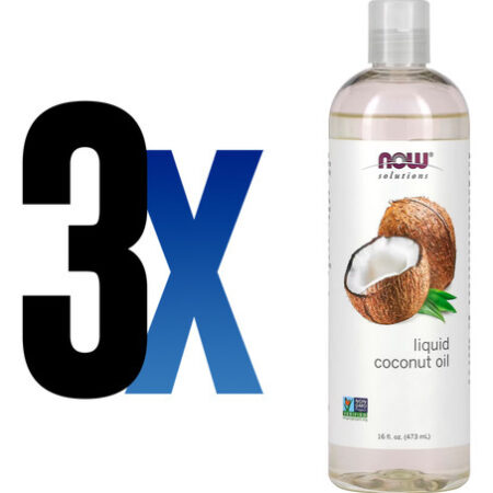 Óleo De Coco Líquido Now Foods Coconut 473ml Importado 3un - Imagem 2