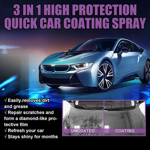 2 Peças De Spray De Polimento De Cera De Carro De Cerâmica S - Imagem 5