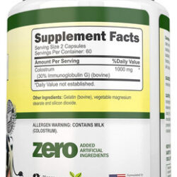 Colostro - 1000mg - 120 Cápsulas - 30% Igg - Laticínios Não-