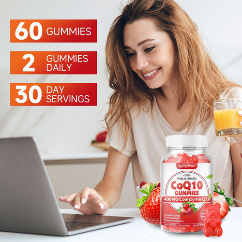 Softbarbe Coq10 Gummies 400mg Coenzima Q10 Suplemento Para A - Imagem 7
