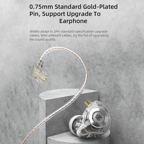 Fones De Ouvido Kz-edx Pro Hifi Bass Monito Com Cancelamento - Imagem 9