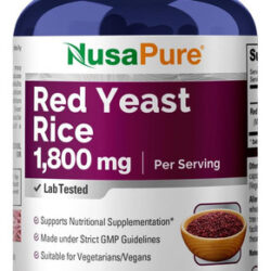 Nusapure Red Yeast Rice 1800mg 180 Cápsulas Vegetais (não Og