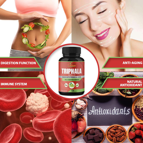 Suplementos Cápsulas Orgânicas Cadane Triphala 3000 Mg 120 C - Imagem 6