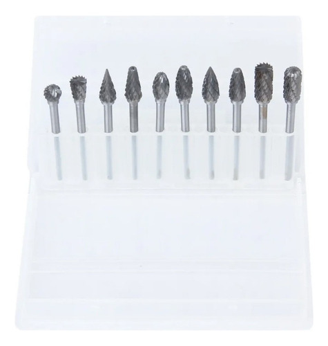 Kit 10 Fresas Lima Tungstenio Escariar Metal Ferro Aço Broca