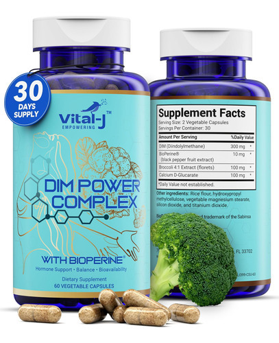 Dim Power Complex 300mg - Suplemento Dim De Equilíbrio Hormo - Imagem 2