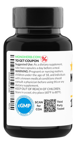 Monoherb Manjistha 1000 Mg - 90 Cápsulas Vegetarianas - Extr - Imagem 3