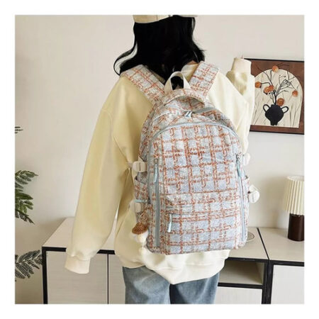 Novo Mochila De Veludo Cotelê E Morango 2024, Linda Mochila - Imagem 11
