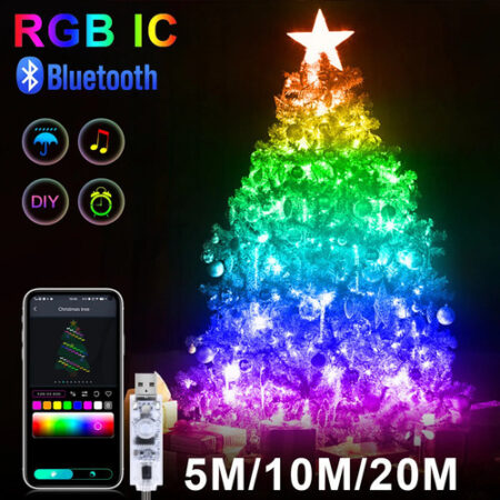 Luz De Corda Inteligente Rgb Ic Diy Led Fairy Lights - Imagem 2
