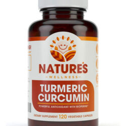 Suplemento Natures Wellness Cúrcuma Curcumina 1600 Mg 120 Cá