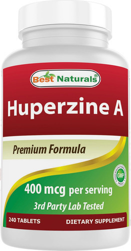Best Naturals Huperzine A 400 Mcg Por Porção - 240 Comprimid