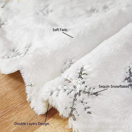 Saia Árvore Natal Frisado Floco Neve 120cm Branco Decoração — foto 12 Saia Árvore Natal Frisado Floco Neve 120cm Branco Decoração — foto 12