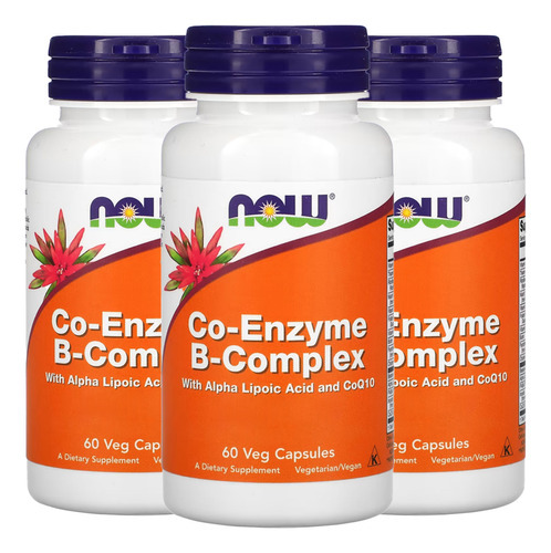 Coenzima Complexo B Now Foods 60 Cápsulas Importado 3un