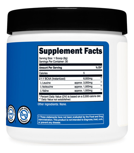 Bcaa Em Pó Nutricost Sem Sabor 30 Porções 180g - Imagem 6