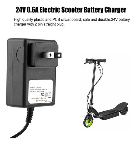 Carregador De Bateria De Scooter Elétrico 24v 0.6a Para Razo - Imagem 8