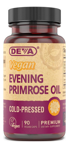 Deva Vegan Evening Primrose Oil, Prensado A Frio, Não Refina