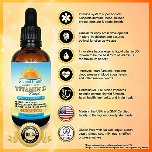 Gotas De Vitamina D Para Bebês, Crianças E Adultos - Líquid - Imagem 6