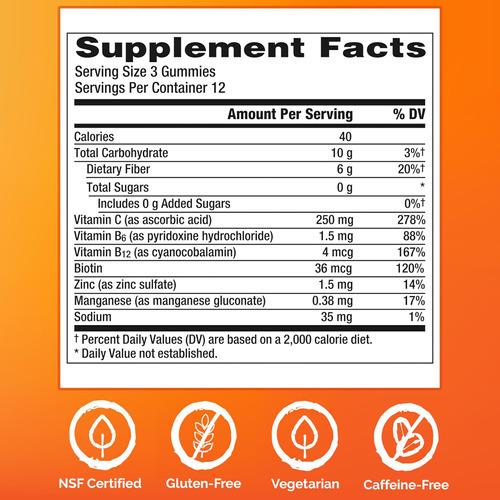 Emergen-c Zero Sugar Imune Support Gummies Para Adultos 36 C - Imagem 5