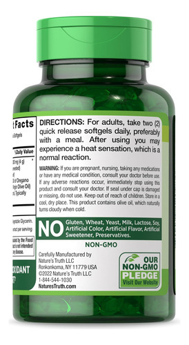 Natures Truth Óleo De Cápsulas Softgel De Orégano | 4000mg | - Imagem 7