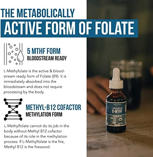 Folato De Metila Orgânico 1000 Mcg + Cofator De Metil B12 ( - Imagem 3