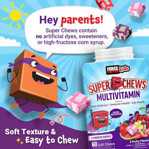 Super Chews Multivitamínicos Para Crianças, Vitaminas Infant - Imagem 5