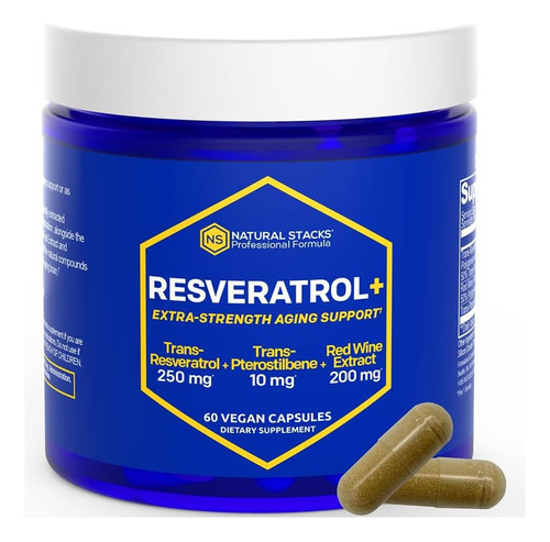 Natural Stacks Suplemento Antioxidante De Resveratrol - Tran