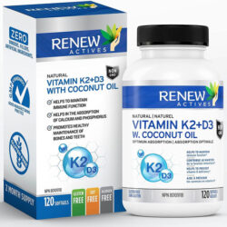 Suplemento Renew Actives D3 K2 Com Óleo De Coco Orgânico Pa