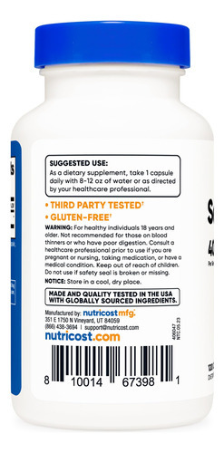 Suplemento Nutricost Serrapeptase 40.000 Spu 120 Cápsulas - Imagem 5