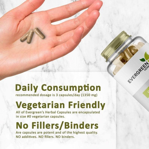 Cápsulas Evergreen Herbs Cocolmeca - 450 Mg. - 90 Cápsulas - - Imagem 3