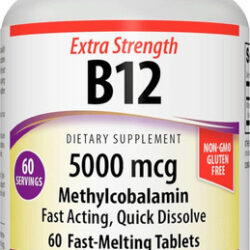 Vitamina B-12 Marca Webber Naturals 5000 Mcg, 60 Comprimidos