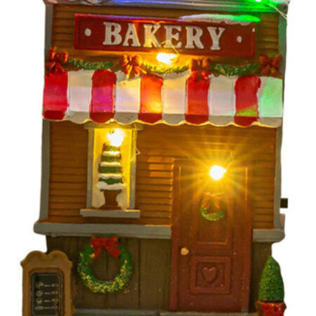 Musical Iluminado Natal Aldeia Casa Estatueta Decoração De - Imagem 8