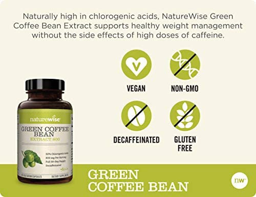 Naturewise Green Coffee Bean 800mg Max Potency Extract 50% - Imagem 4