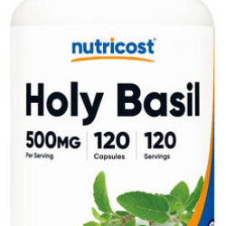 Suplemento Nutricost Holy Basil 500mg 120 Cápsulas Vegetaria