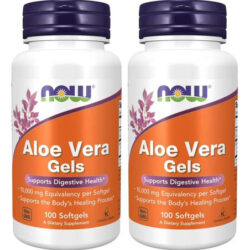 Now Foods Aloe Vera, 100 Cápsulas Softgel, 2 Embalagens