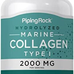 Colágeno Marinho Piping Rock 2000mg | 120 Cápsulas | Com Ác