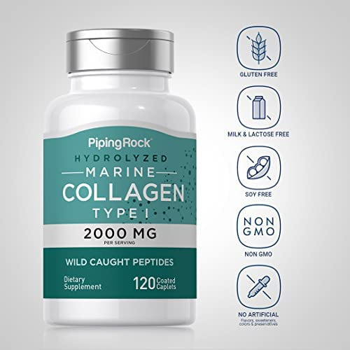 Colágeno Marinho Piping Rock 2000mg | 120 Cápsulas | Com Ác - Imagem 3