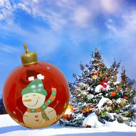 Decoração Exterior De Bola De Natal Inflável Grande 6 Peç - Imagem 6