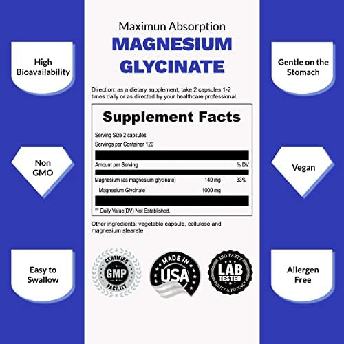 Cápsulas De Glicinato De Magnésio Quelado 500mg - Quelato D - Imagem 5